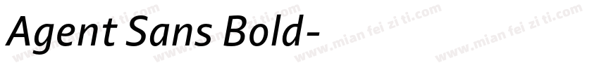 Agent Sans Bold字体转换